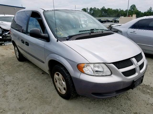 1B4GP25372B695980 - 2002 DODGE CARAVAN SE SILVER photo 1