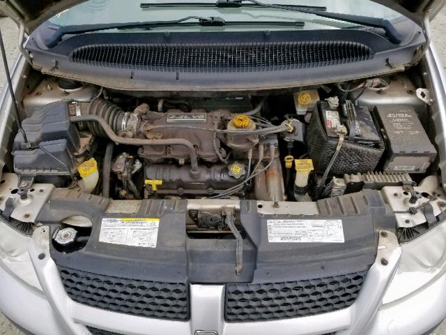 1B4GP25372B695980 - 2002 DODGE CARAVAN SE SILVER photo 7