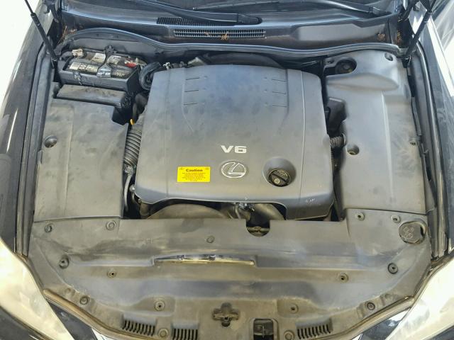 JTHBK262672048493 - 2007 LEXUS IS 250 BLACK photo 7