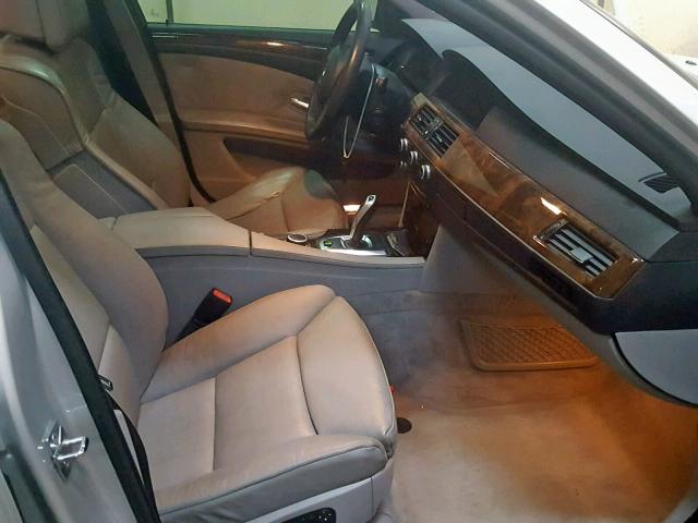 WBANW53588CT53652 - 2008 BMW 550 I SILVER photo 5