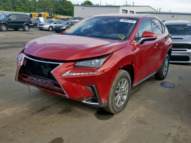 JTJYARBZ9K2138673 - 2019 LEXUS NX 300 BURGUNDY photo 2