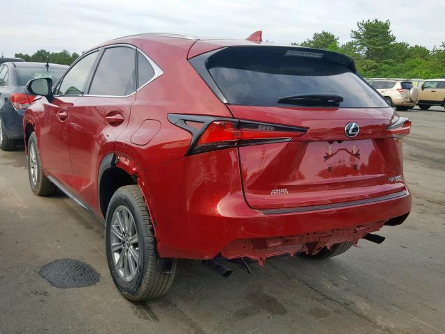 JTJYARBZ9K2138673 - 2019 LEXUS NX 300 BURGUNDY photo 3