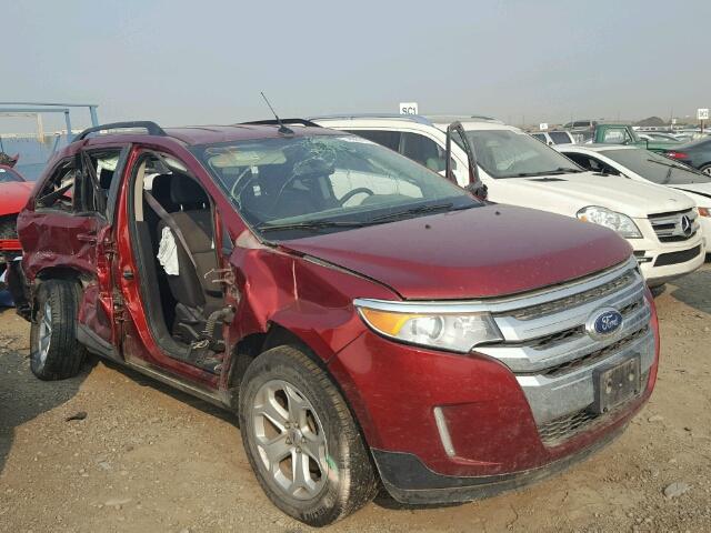 2FMDK4JC2DBC12944 - 2013 FORD EDGE SEL RED photo 1