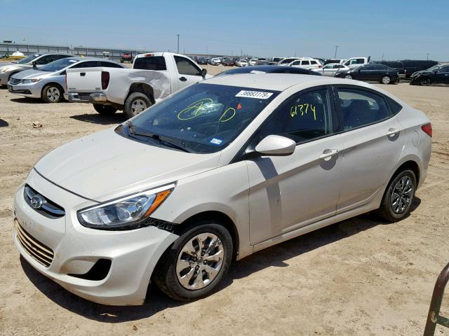 KMHCT4AEXHU263991 - 2017 HYUNDAI ACCENT SE WHITE photo 2