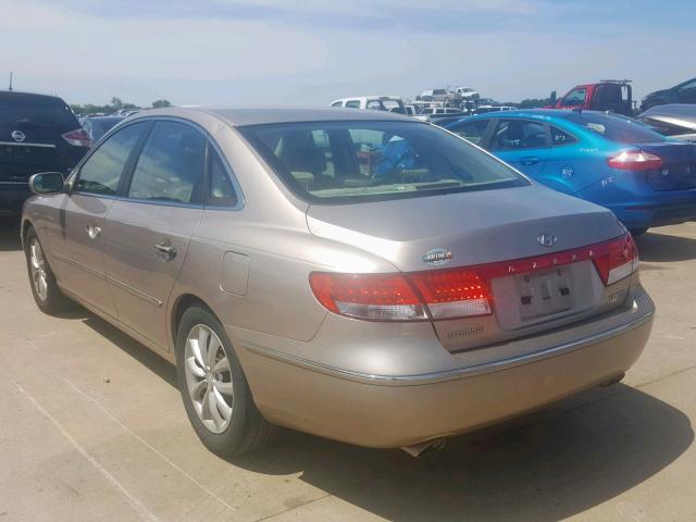 KMHFC46F76A113284 - 2006 HYUNDAI AZERA SE GOLD photo 3