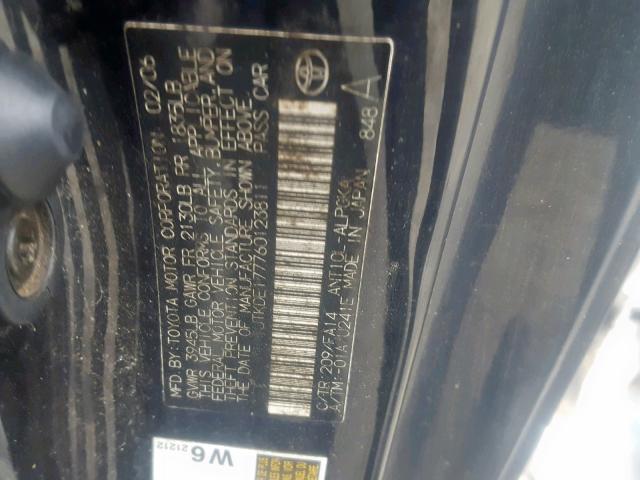 JTKDE177760123811 - 2006 TOYOTA SCION TC 黑色 照片 10