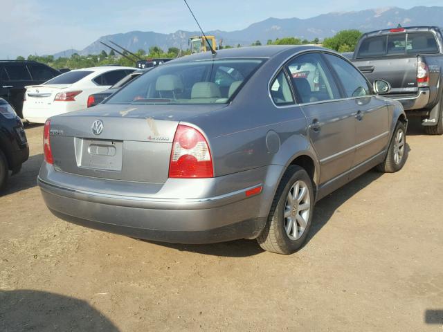 WVWPD63B74P328841 - 2004 VOLKSWAGEN PASSAT GLS GRAY photo 4