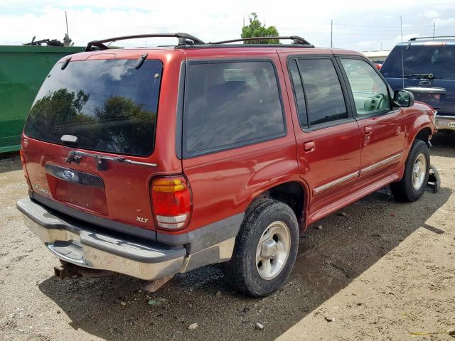 1FMZU32E6XUC66840 - 1999 FORD EXPLORER RED photo 4