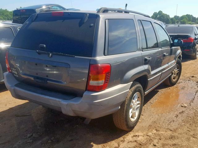 1J4GW48S04C130109 - 2004 JEEP GRAND CHER GRAY photo 4