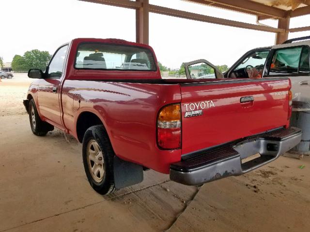 5TENL42N52Z070979 - 2002 TOYOTA TACOMA RED photo 3