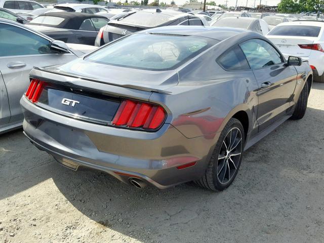 1FA6P8CF5G5206583 - 2016 FORD MUSTANG GT GRAY photo 4