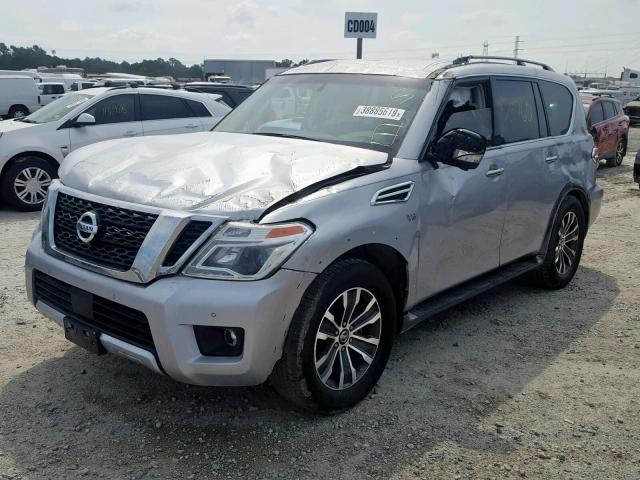 JN8AY2ND0H9000886 - 2017 NISSAN ARMADA SV SILVER photo 2