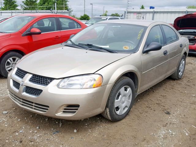 1B3EL36T44N142894 - 2004 DODGE STRATUS SE GOLD photo 2