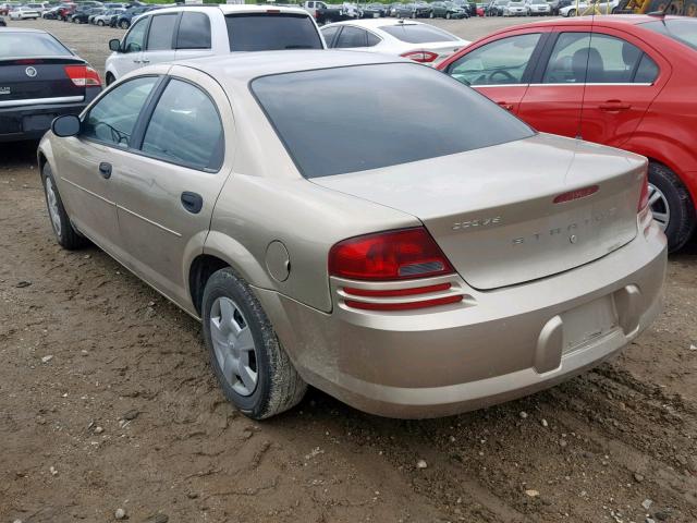 1B3EL36T44N142894 - 2004 DODGE STRATUS SE GOLD photo 3