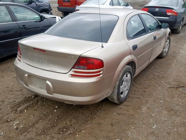 1B3EL36T44N142894 - 2004 DODGE STRATUS SE GOLD photo 4