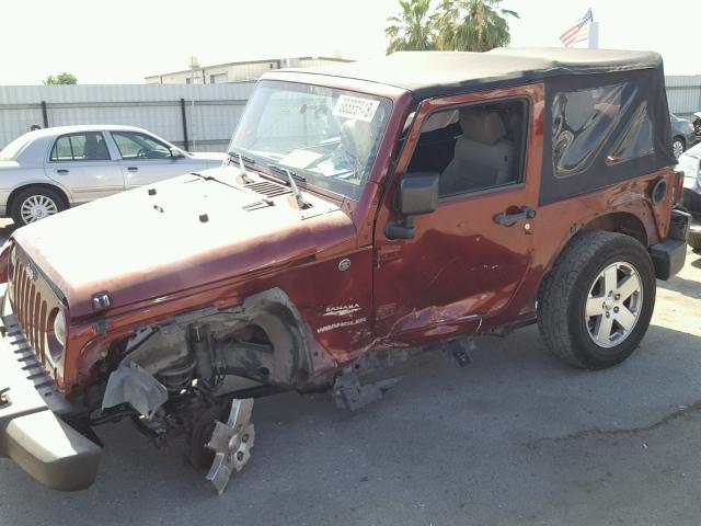 1J4FA54179L763419 - 2009 JEEP WRANGLER S MAROON photo 9