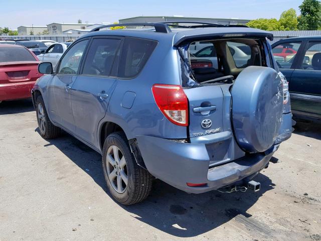 JTMBK34V285056966 - 2008 TOYOTA RAV4 LIMIT BLUE photo 3