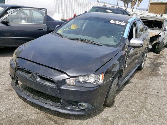 JA32U8FW1CU014055 - 2012 MITSUBISHI LANCER GT BLACK photo 2