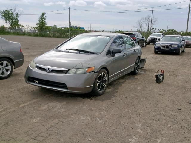 2HGFA16237H002029 - 2007 HONDA CIVIC DX GRAY photo 2