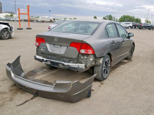 2HGFA16237H002029 - 2007 HONDA CIVIC DX GRAY photo 4