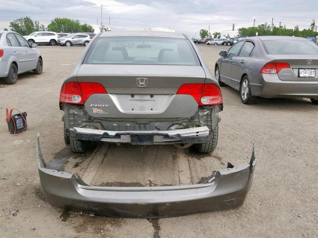 2HGFA16237H002029 - 2007 HONDA CIVIC DX GRAY photo 9