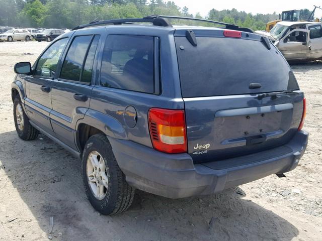 1J4GW48S54C297078 - 2004 JEEP GRAND CHER GRAY photo 3