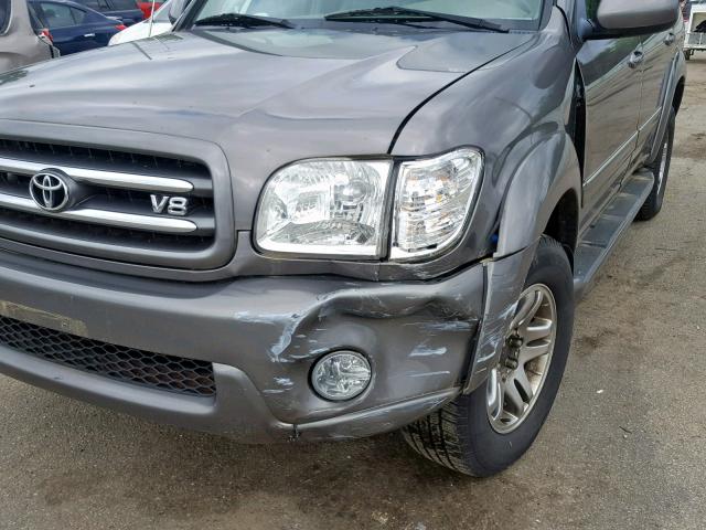 5TDBT48A14S224661 - 2004 TOYOTA SEQUOIA LI SILVER photo 9