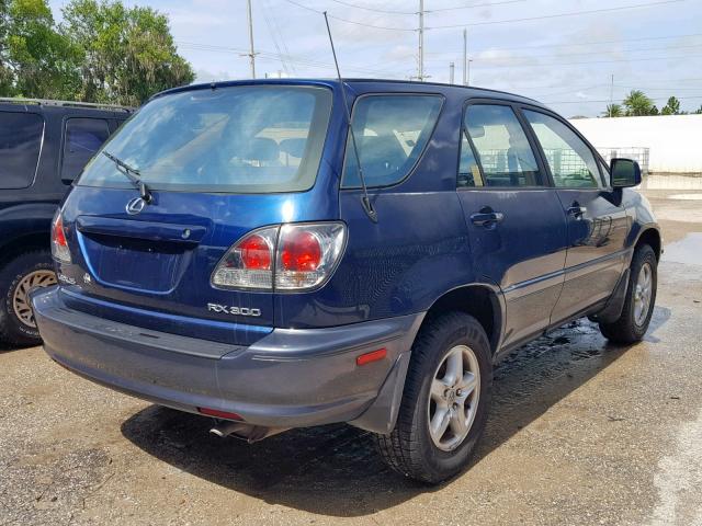 JTJGF10U920125780 - 2002 LEXUS RX 300 BLUE photo 4