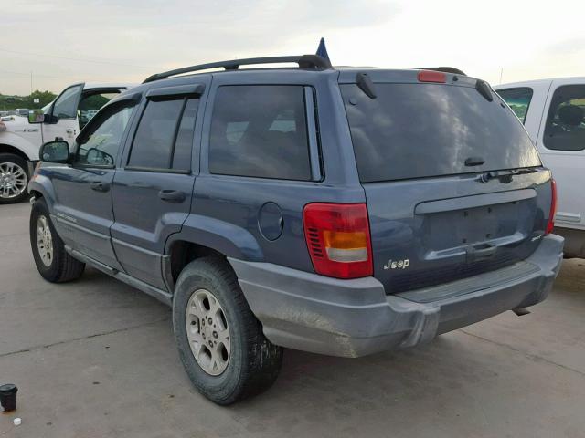 1J4GX38S92C150704 - 2002 JEEP GRAND CHER BLUE photo 3