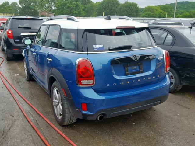 WMZYS7C3XH3E07025 - 2017 MINI COOPER COU BLUE photo 3