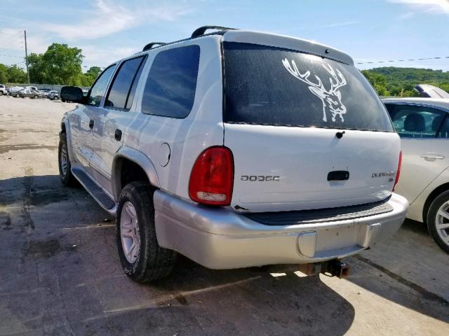 1D4HS58Z83F559023 - 2003 DODGE DURANGO SL WHITE photo 3