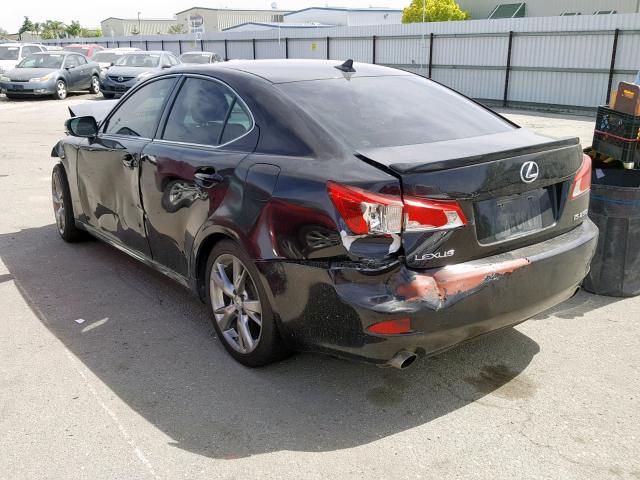 JTHBK262992092071 - 2009 LEXUS IS 250 BLACK photo 3