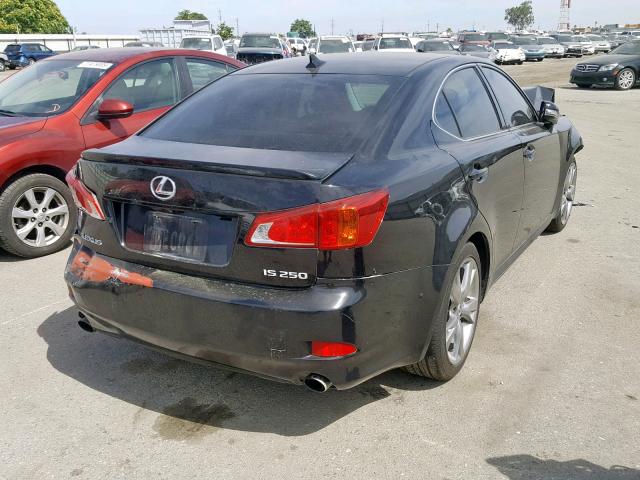 JTHBK262992092071 - 2009 LEXUS IS 250 BLACK photo 4