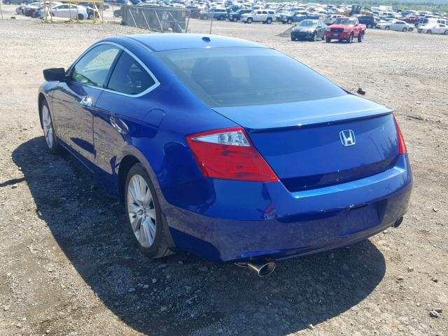 1HGCS21868A015004 - 2008 HONDA ACCORD EXL BLUE photo 3