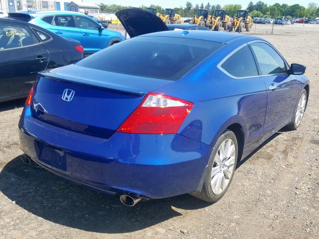 1HGCS21868A015004 - 2008 HONDA ACCORD EXL BLUE photo 4