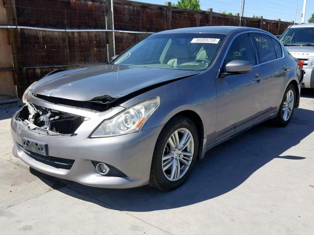 JN1DV6AP6CM810394 - 2012 INFINITI G25 BASE GRAY photo 2