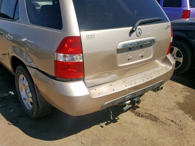 2HNYD18292H540698 - 2002 ACURA MDX GOLD photo 9