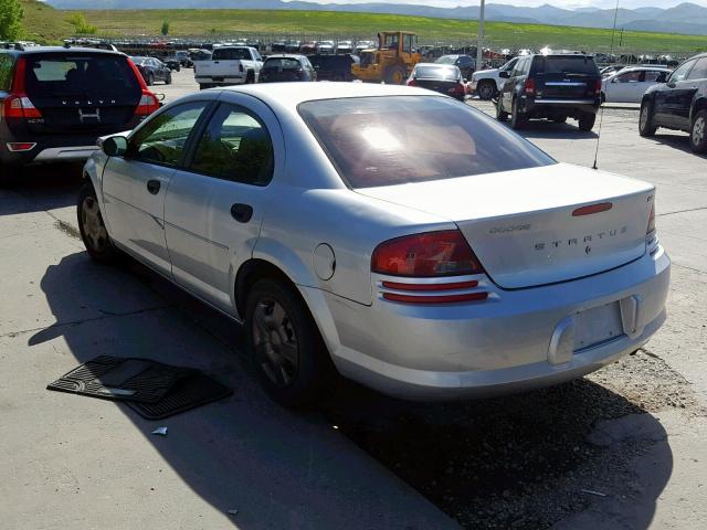 1B3EL36T14N341658 - 2004 DODGE STRATUS SE SILVER photo 3