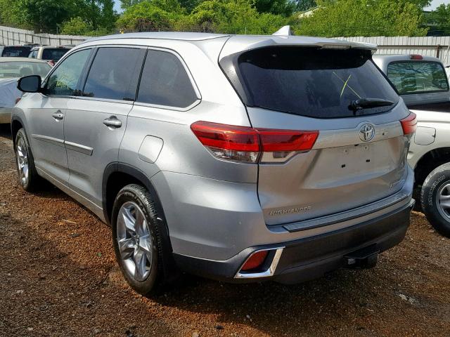 5TDDZRFHXJS841685 - 2018 TOYOTA HIGHLANDER SILVER photo 3