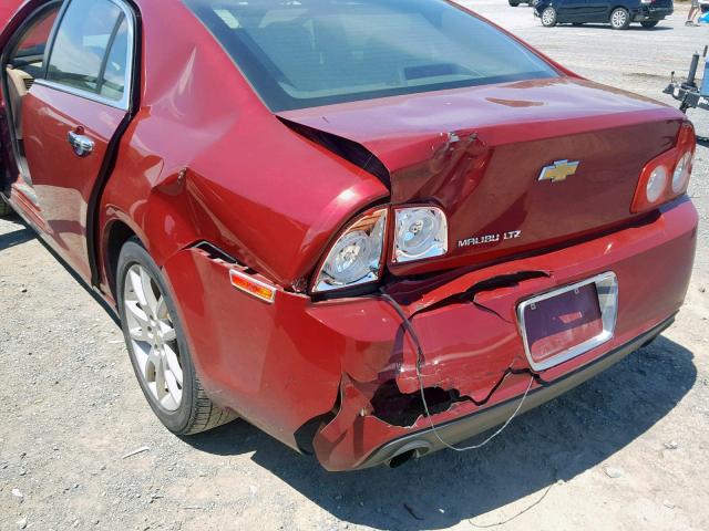 1G1ZE5E7XBF251418 - 2011 CHEVROLET MALIBU LTZ 勃艮第红 照片 9
