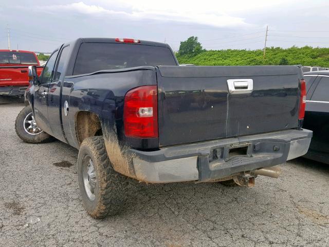 1GCHK29K27E603123 - 2007 CHEVROLET SILVERADO BLACK photo 3