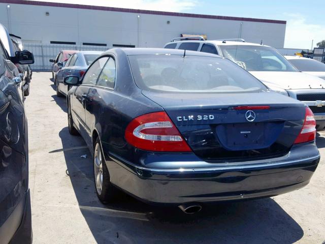 WDBTJ65J55F152485 - 2005 MERCEDES-BENZ CLK 320C BLUE photo 3