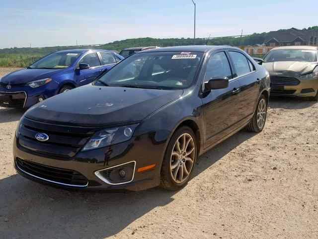 3FAHP0HA6BR250170 - 2011 FORD FUSION SE BLACK photo 2