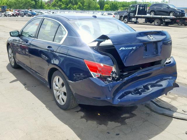 1HGCP26889A001648 - 2009 HONDA ACCORD EXL BLUE photo 3