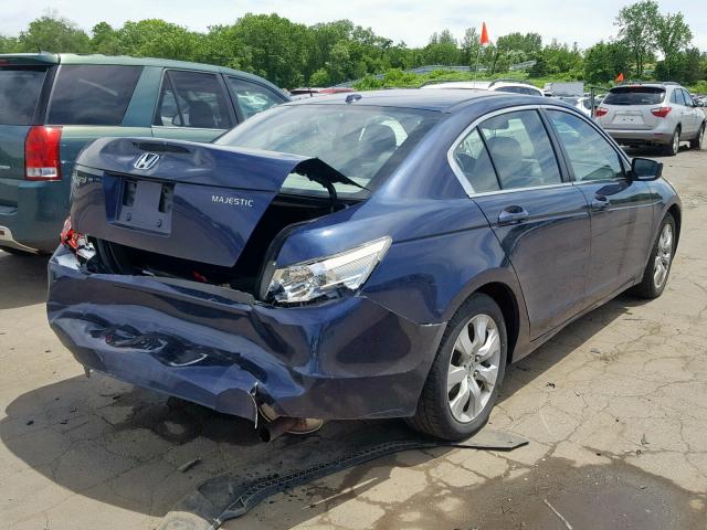 1HGCP26889A001648 - 2009 HONDA ACCORD EXL BLUE photo 4