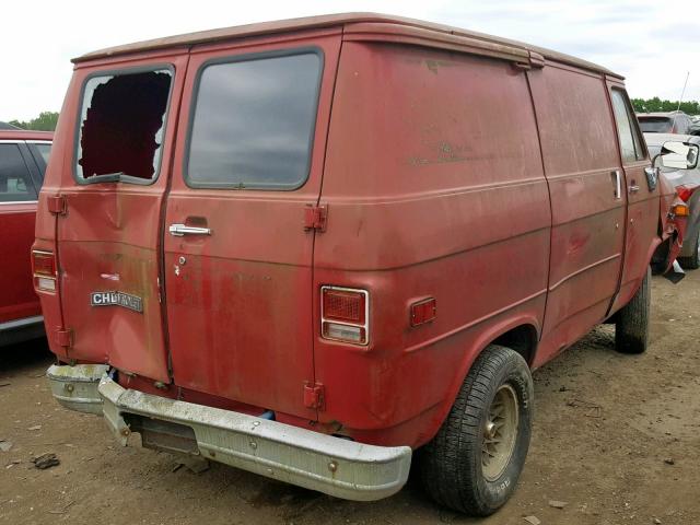 CGD15A4143087 - 1980 CHEVROLET G10 RED photo 4