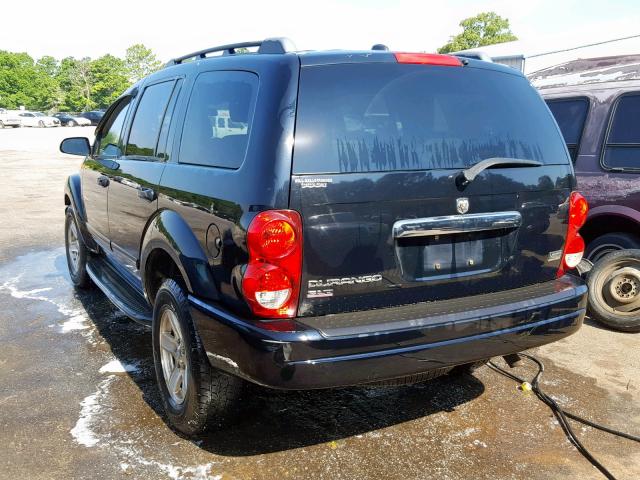 1D4HD48D55F541669 - 2005 DODGE DURANGO SL BLACK photo 3