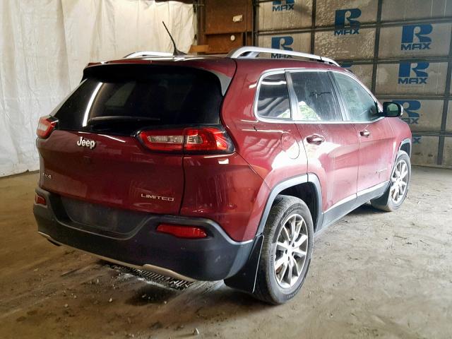 1C4PJMDB3JD608538 - 2018 JEEP CHEROKEE L MAROON photo 4