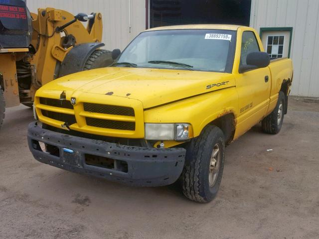 1B7HC1628YS526544 - 2003 DODGE RAM 100 YELLOW photo 2