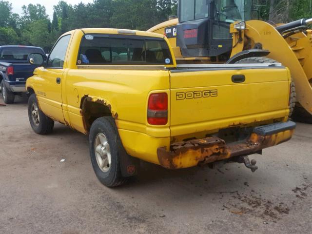 1B7HC1628YS526544 - 2003 DODGE RAM 100 YELLOW photo 3